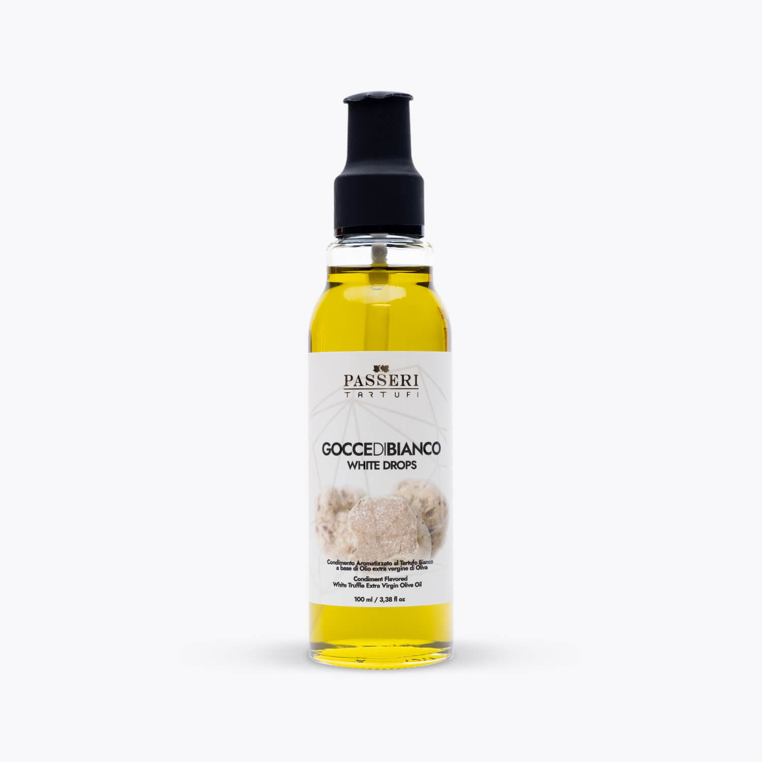 Passeri Tartufi Gocce di bianco – Spray flaske - Ekstra jomfru olivenolie med hvid trøffel